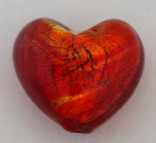 Murano Heart Compiello ( 0.75 x 0.75 in.) # 18 - Click Image to Close